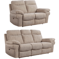 Tanya Beige Fabric Electric Recliner 3+2 Seater Sofa Set