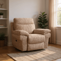 Tanya Beige Fabric Electric Recliner Armchair - Furniture Instore