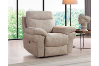 Tanya Beige Fabric Electric Recliner Armchair - Furniture Instore