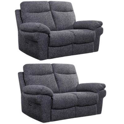 Tanya Grey Fabric Electric Recliner 2+2 Seater Sofa Set