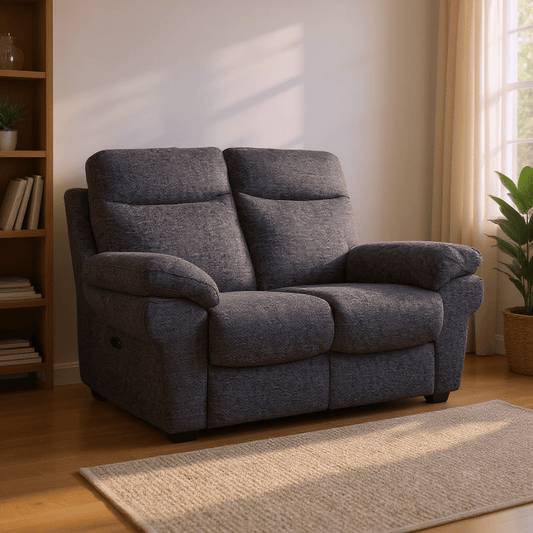 Tanya Grey Fabric Electric Recliner 2 Seater Sofa - Furniture Instore