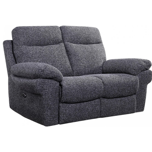 Gray reclining sofa on a white background