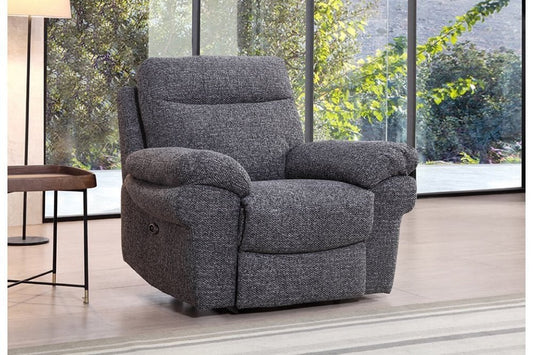 Tanya Grey Fabric Electric Recliner Armchair - Furniture Instore