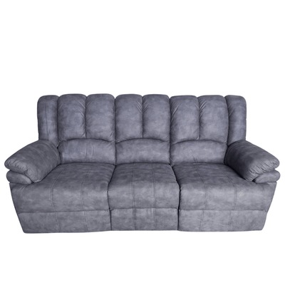 Outlet Torino Grey Fabric 3 Seater Recliner Sofa