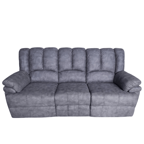 Outlet Torino Grey Fabric 3 Seater Recliner Sofa