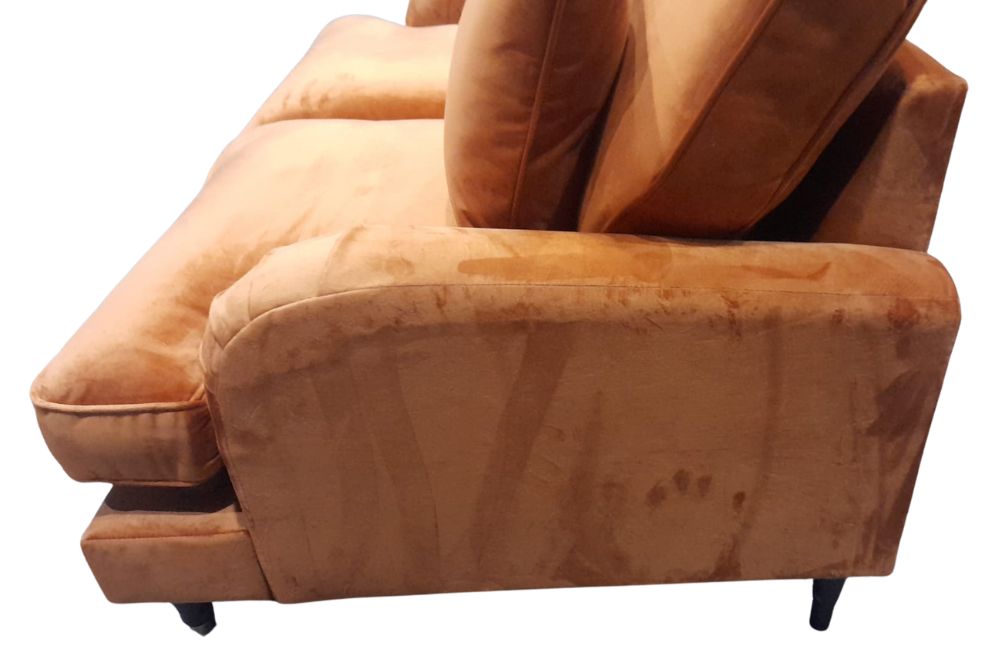 Outlet Rupert Orange Velvet 2 Seater Sofa