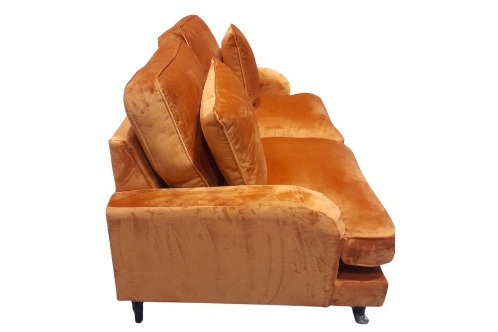 Outlet Rupert Orange Velvet 2 Seater Sofa