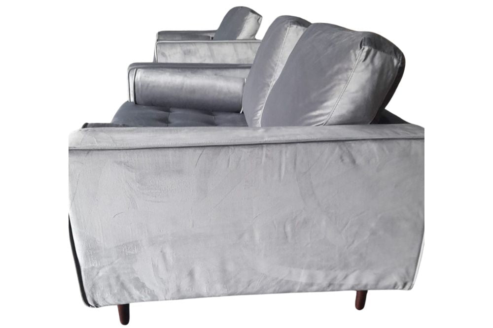 Outlet Scott Grey Velvet 2 Seater Sofa