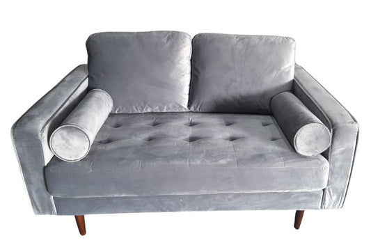 Outlet Scott Grey Velvet 2 Seater Sofa
