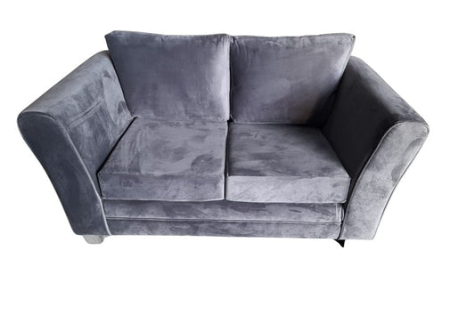 Outlet Malta Grey Velvet 2 Seater Sofa