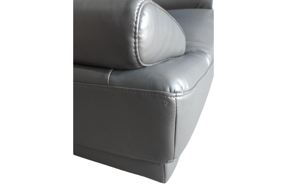 Outlet Islington Dark Grey Leather Armchair