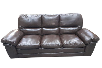 Outlet Verona Brown Leather  3 Seater Sofa