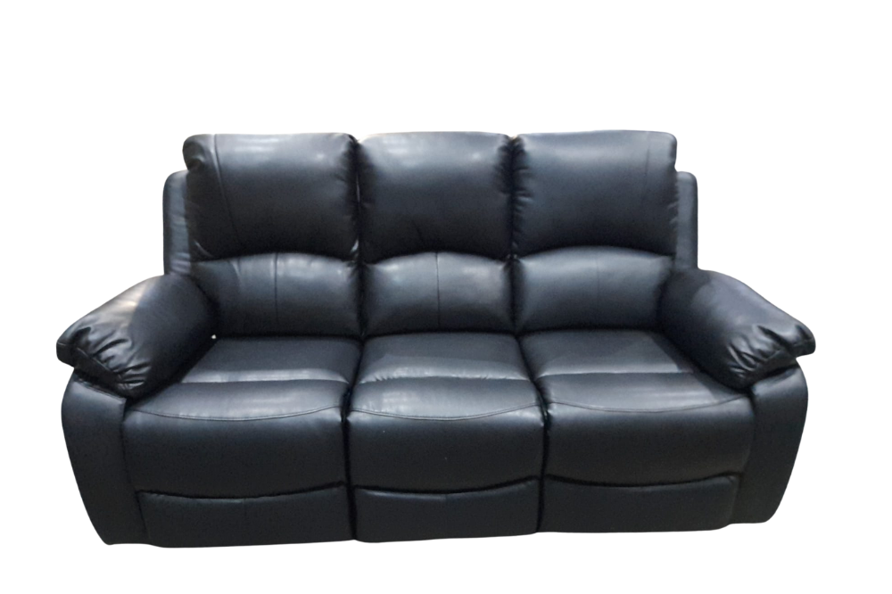 Outlet Roma Black 3 Seater Sofa