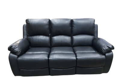 Outlet Roma Black 3 Seater Sofa