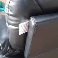 Outlet Verona Black Leather 3 Seater Sofa