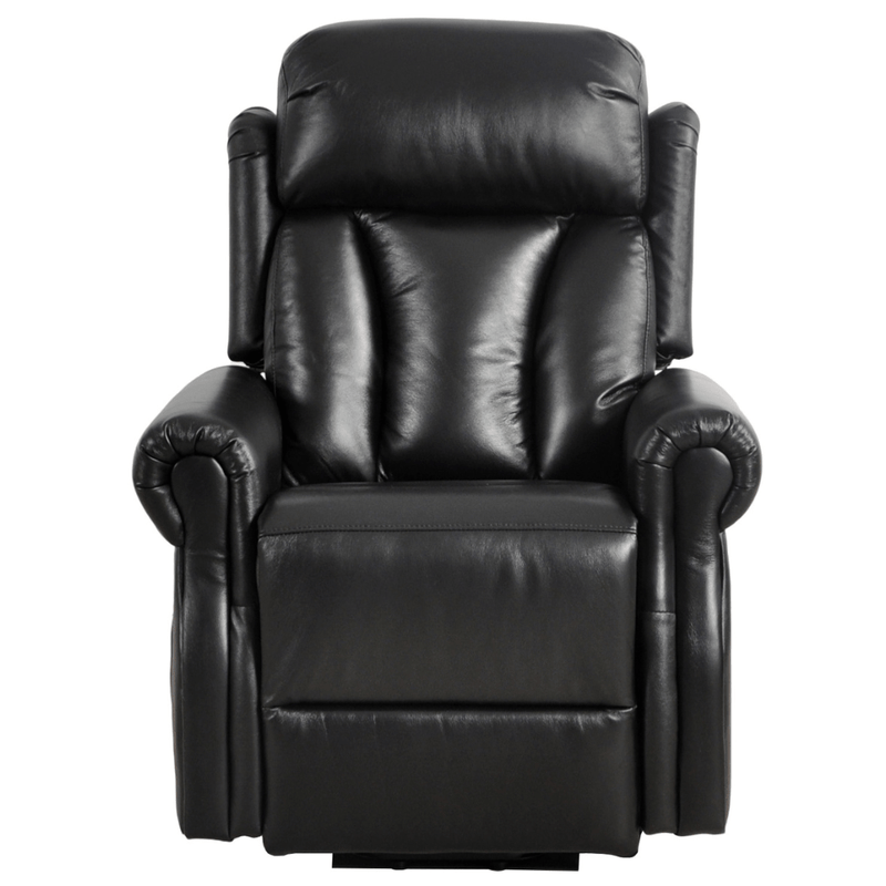 Hunson Genuine Leather Black Rise & Recline Mobility Chair - Furniture Instore