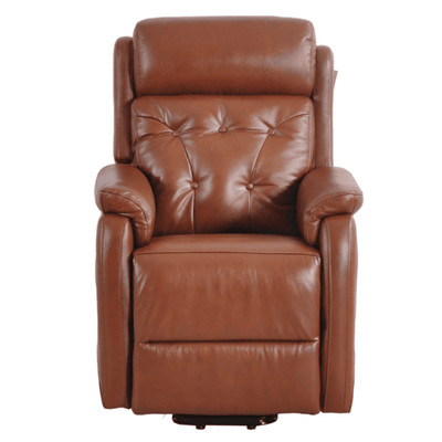 Bilbury Genuine Leather Tan Rise & Recline Mobility Chair