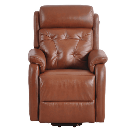 Bilbury Genuine Leather Tan Rise & Recline Mobility Chair