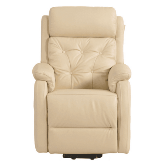 Bilbury Genuine Leather Cream Rise & Recline Mobility Chair