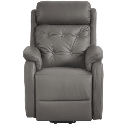 Bilbury Genuine Leather Grey Rise & Recline Mobility Chair