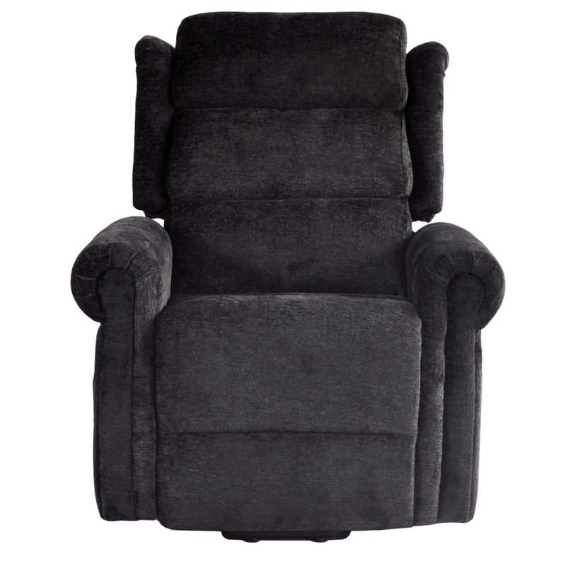 Kingsbury Black Fabric Rise & Recline Mobility Chair - Furniture Instore