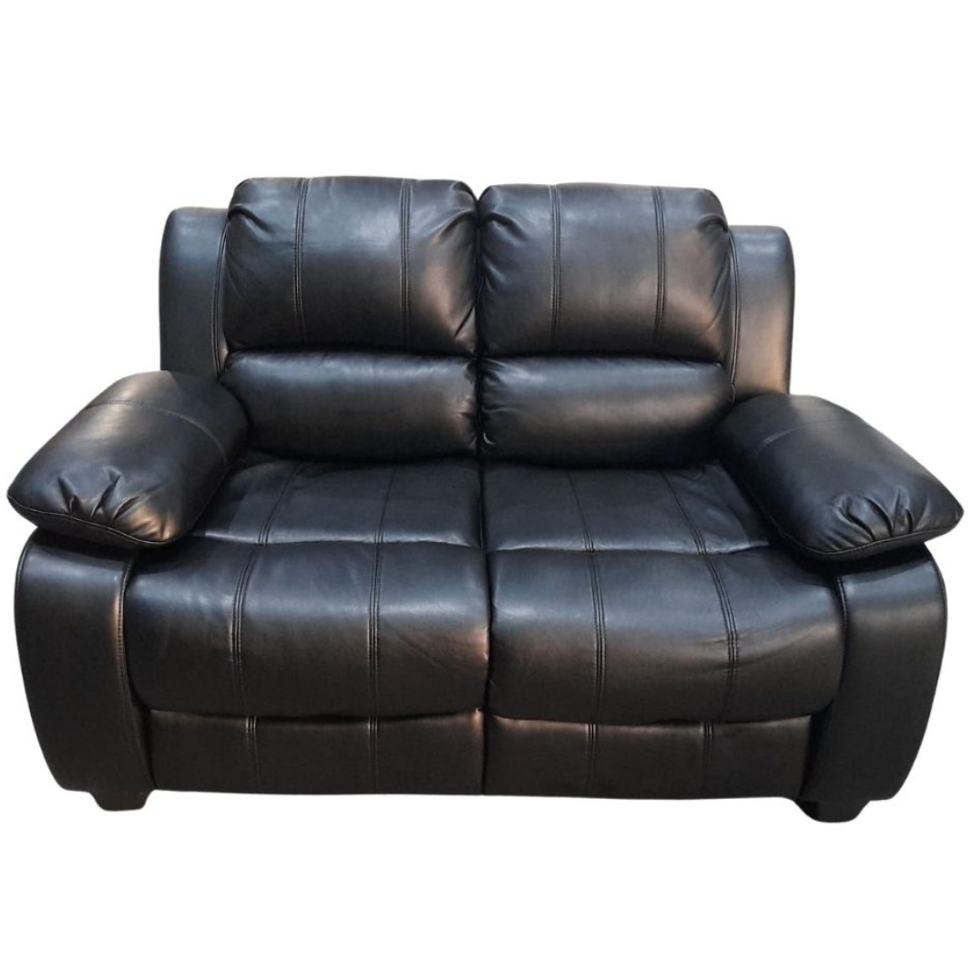 Outlet Valerie Black Leather 2 Seater Sofa