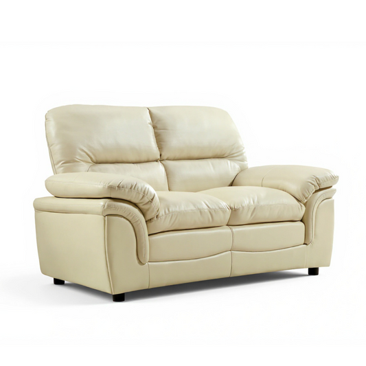 Verona Cream Leather 2+1 Seater Sofa Set