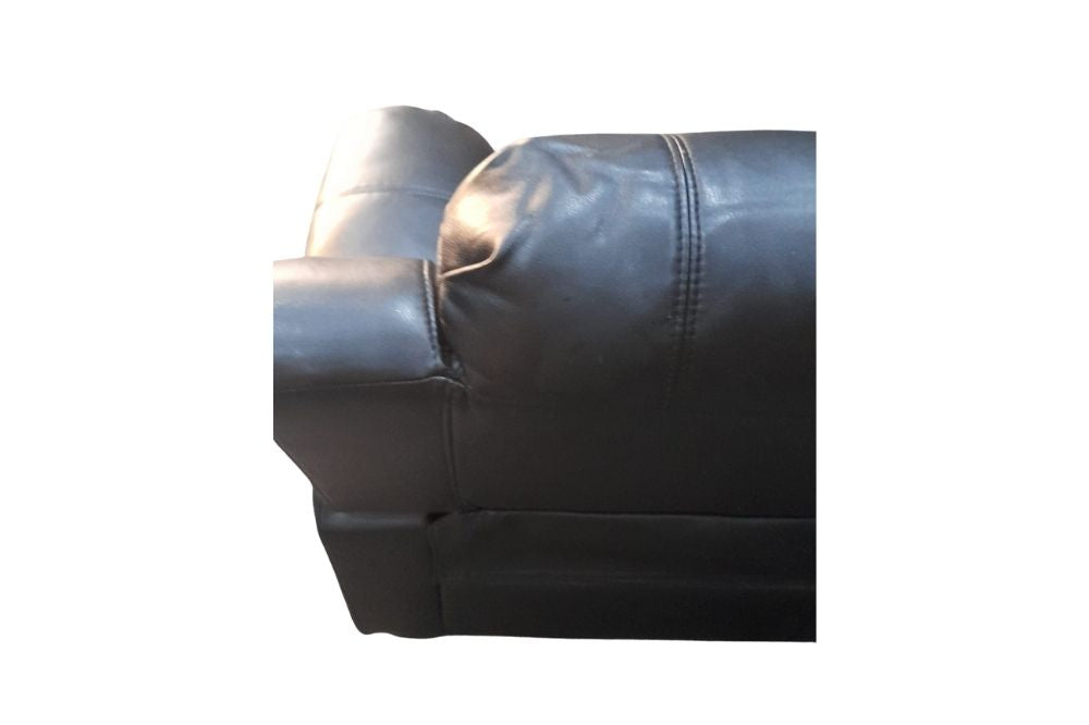 Outlet Valerie Black Leather 2 Seater Sofa