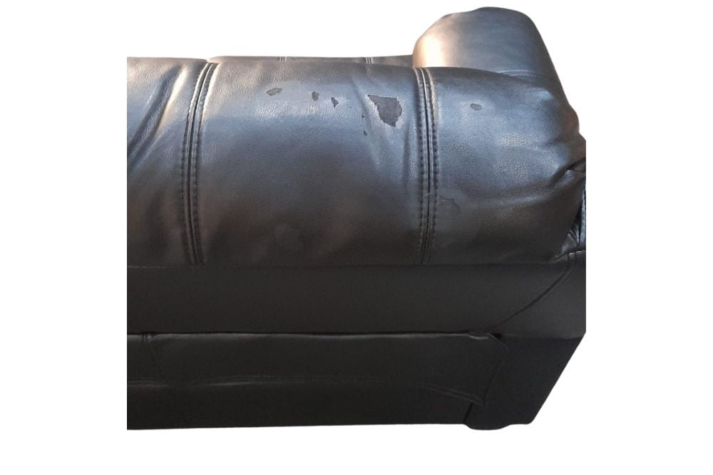 Outlet Valerie Black Leather 2 Seater Sofa