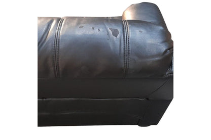 Outlet Valerie Black Leather 2 Seater Sofa