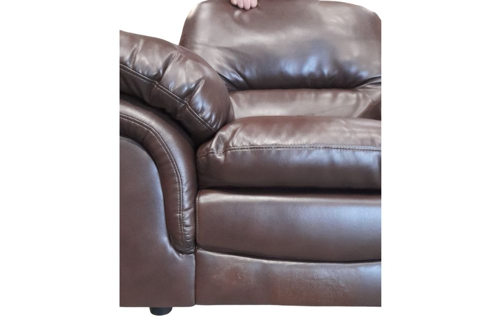 Outlet Verona Brown Leather Armchair