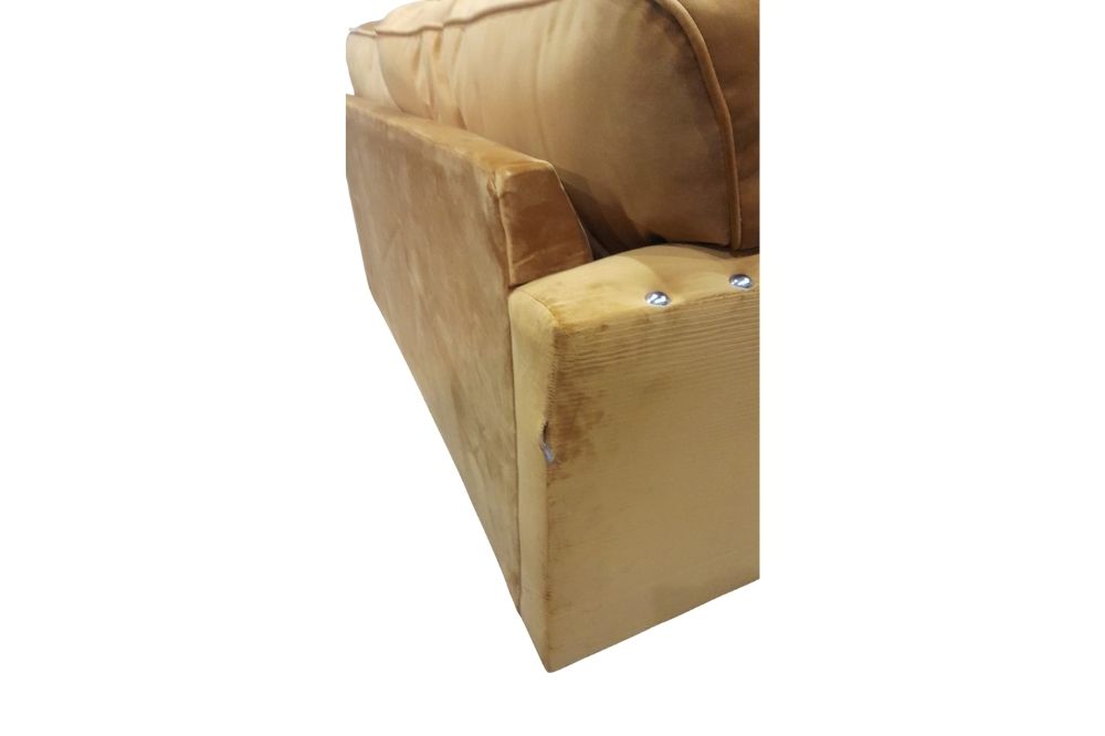 Outlet Essex Mustard Fabric 3 Seater Sofa