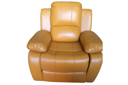 Outlet Valencia Mustard Leather  Armchair