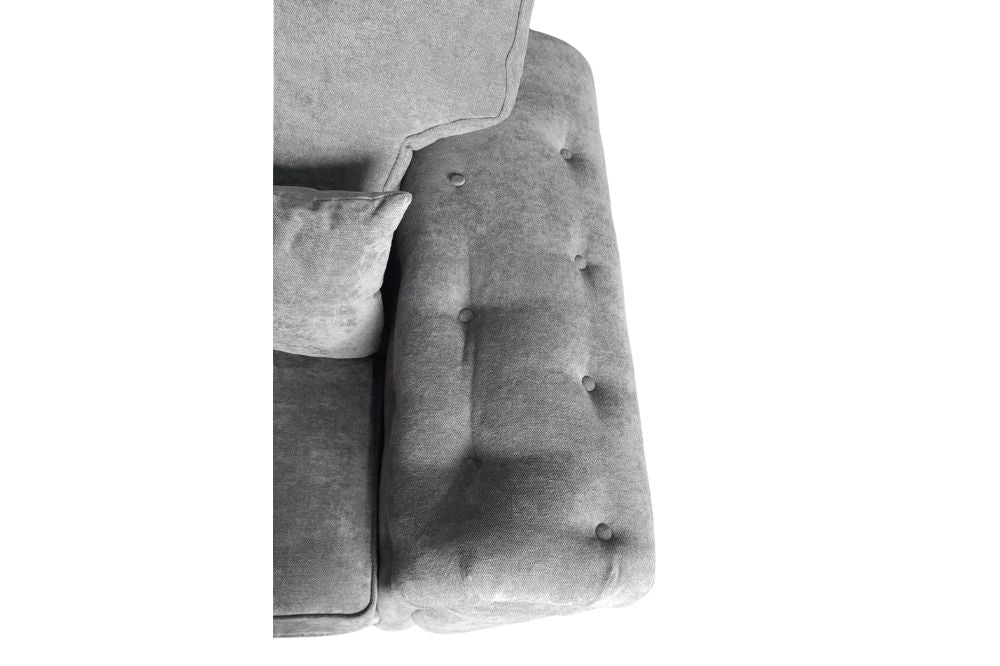 Outlet Verona Grey Fabric Full Back 3 Seater Sofa