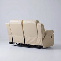 Valencia Cream Leather Manual Recliner 3+1+1 Seater Sofa Set