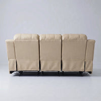 Valencia Cream Leather Manual Recliner 3+1+1 Seater Sofa Set