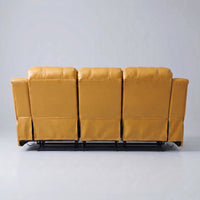 Valencia Mustard Leather Manual Recliner 3+1+1 Sofa Set