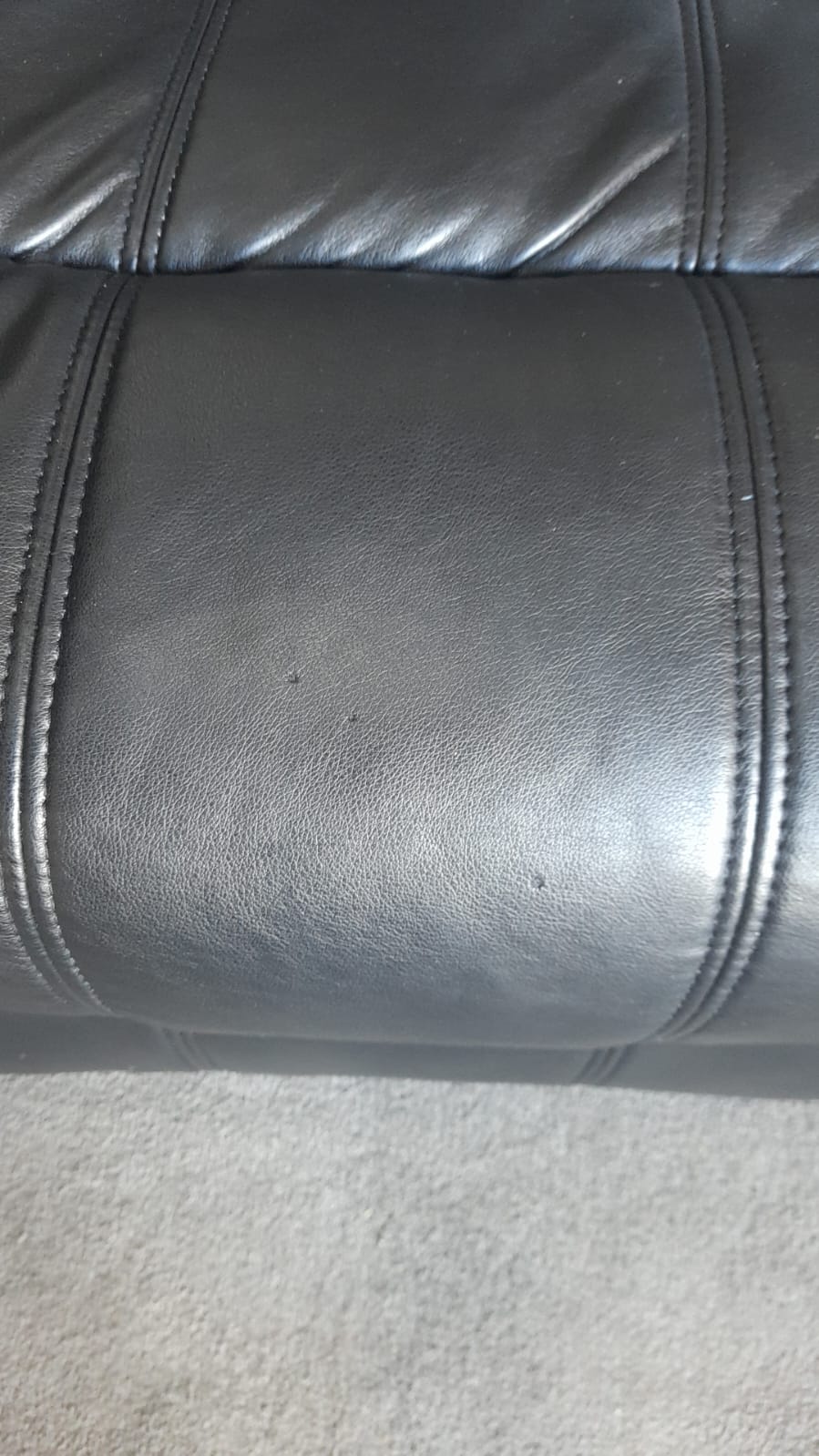 Outlet Valerie Black Leather 3 Seater Sofa - Furniture Instore
