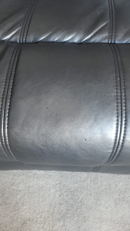 Outlet Valerie Black Leather 3 Seater Sofa - Furniture Instore