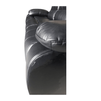 Outlet Valerie Black Leather 3 Seater Sofa - Furniture Instore