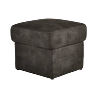 Valerie Charcoal Fabric Footstool