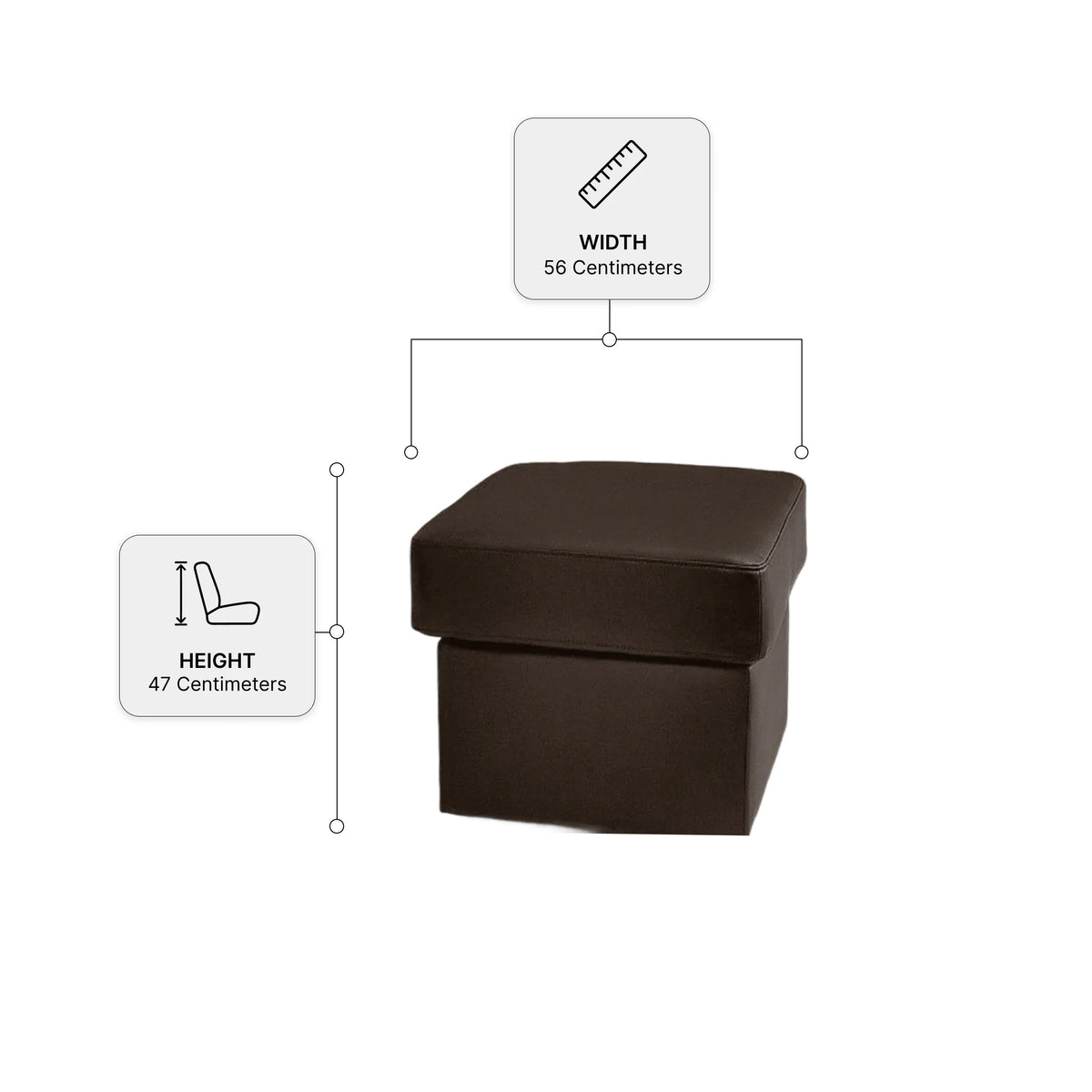 Valerie Brown Leather Footstool