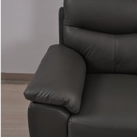 Vantage Grey 2-Seater Sofa, Closeup in Roomset, Modern Minimal Design