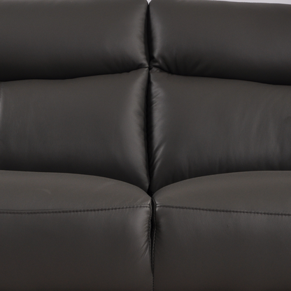 Vantage Grey 3-Seater Sofa, Closeup View in Roomset, Modern Minimal Design