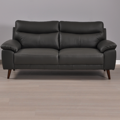 Vantage Grey 3-Seater Sofa, Front View in Roomset, Modern Minimal Design