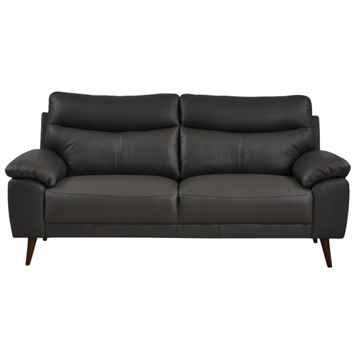 Vantage Genuine Leather Grey 3 Seater Sofa