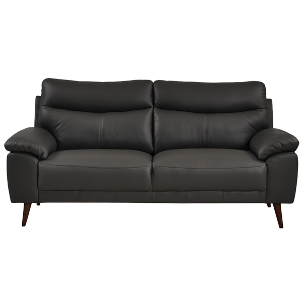 Vantage Genuine Leather Grey 3 Seater Sofa