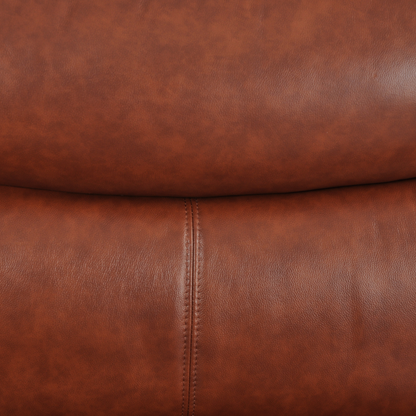 Vantage Tan 3-Seater Sofa closeup, angled view, showing fabric and cushion details, modern and comfortable seating