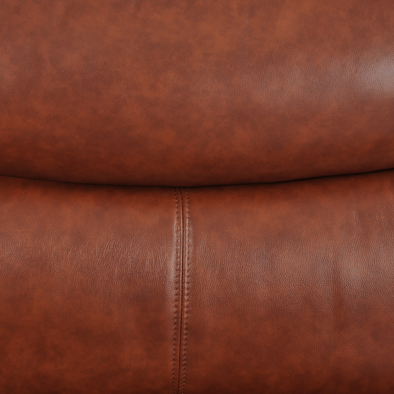 Vantage Tan 3-Seater Sofa closeup, angled view, showing fabric and cushion details, modern and comfortable seating