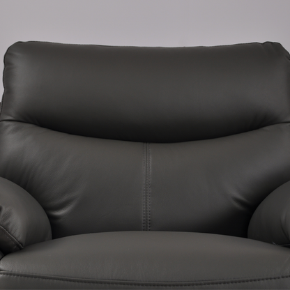 Vantage Grey 2-Seater Sofa closeup, front-facing, highlighting fabric texture and cushion details, modern and stylish seating